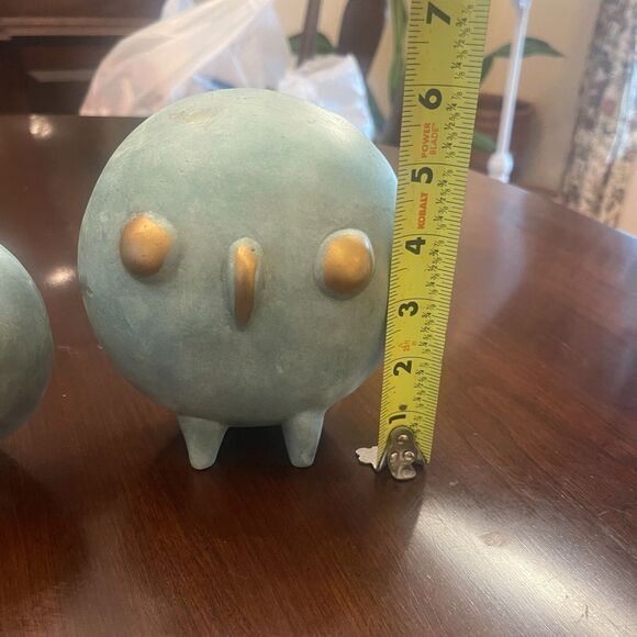 VTG Mexican Handmade Pottery Set Owl Figurines Folk Art Decor Boho Southwestern - Picture 11 of 14